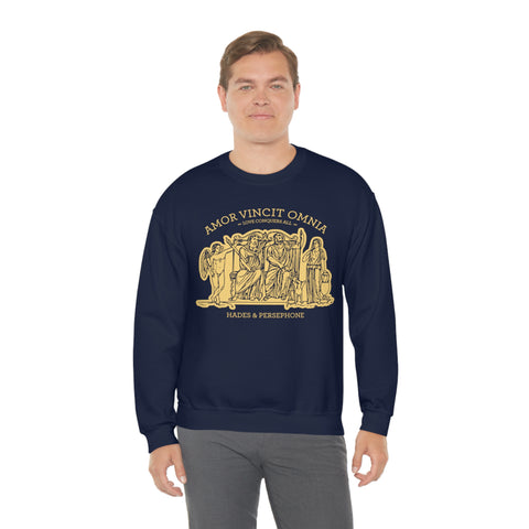 Amor Vincit Omnia Sweatshirt | Hades And Persephone Amor Vincit Omnia Sweatshirt | Hades And Persephone