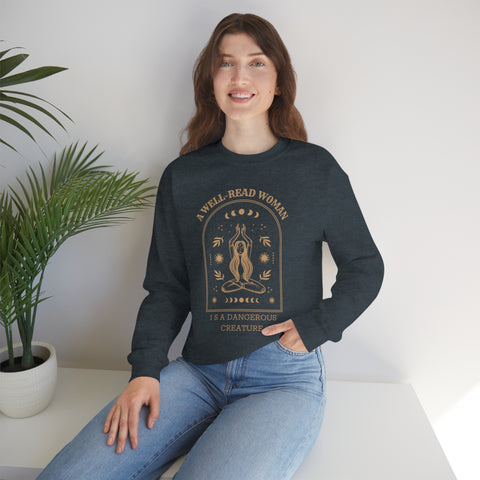 A Well-Read Woman Is A Dangerous Creature sweatshirt | Bookish World A Well-Read Woman Is A Dangerous Creature sweatshirt | Bookish World