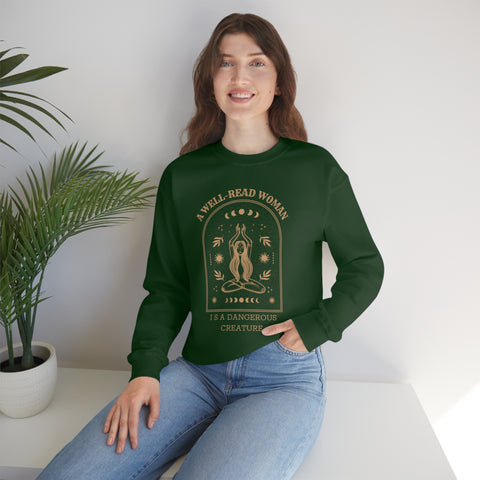A Well-Read Woman Is A Dangerous Creature sweatshirt | Bookish World A Well-Read Woman Is A Dangerous Creature sweatshirt | Bookish World