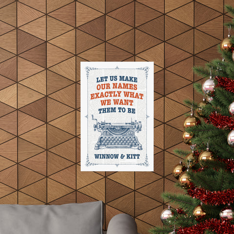 Winnow and Kitt print | Divine Rivals poster Winnow and Kitt print | Divine Rivals poster