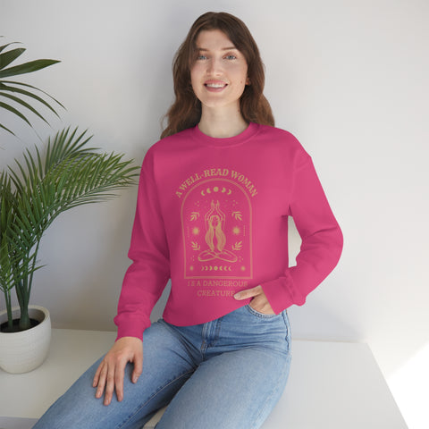 A Well-Read Woman Is A Dangerous Creature sweatshirt | Bookish World A Well-Read Woman Is A Dangerous Creature sweatshirt | Bookish World