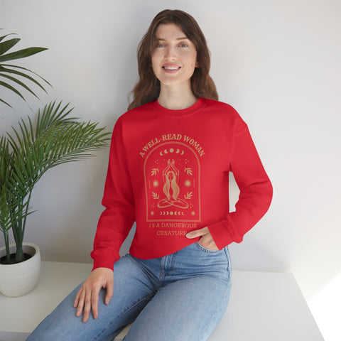 A Well-Read Woman Is A Dangerous Creature sweatshirt | Bookish World A Well-Read Woman Is A Dangerous Creature sweatshirt | Bookish World