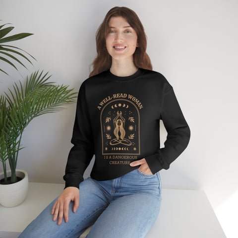 A Well-Read Woman Is A Dangerous Creature sweatshirt | Bookish World A Well-Read Woman Is A Dangerous Creature sweatshirt | Bookish World