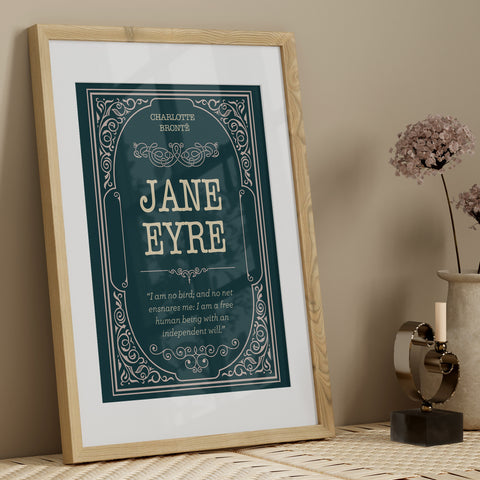 I Am No Bird Jane Eyre print | Charlote Bronte poster I Am No Bird Jane Eyre print | Charlote Bronte poster