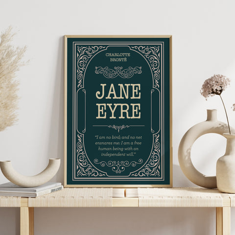 I Am No Bird Jane Eyre print | Charlote Bronte poster I Am No Bird Jane Eyre print | Charlote Bronte poster