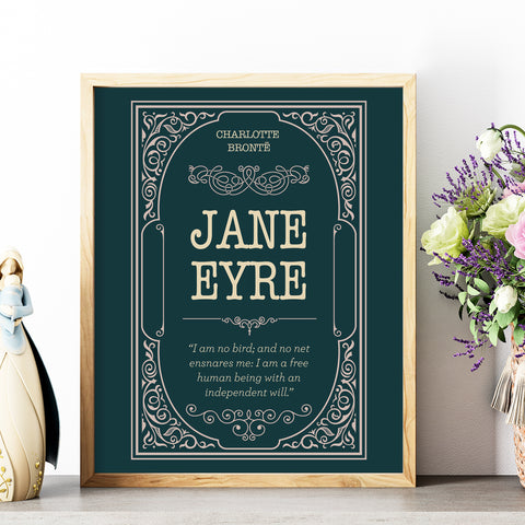 I Am No Bird Jane Eyre print | Charlote Bronte poster I Am No Bird Jane Eyre print | Charlote Bronte poster