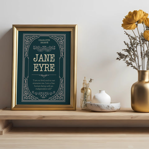 I Am No Bird Jane Eyre print | Charlote Bronte poster I Am No Bird Jane Eyre print | Charlote Bronte poster
