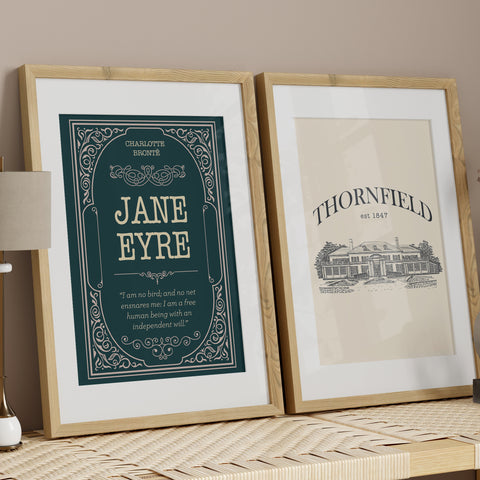 Thornfield Jane Eyre print | Charlote Bronte poster Thornfield Jane Eyre print | Charlote Bronte poster
