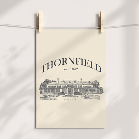 Thornfield Jane Eyre print | Charlote Bronte poster Thornfield Jane Eyre print | Charlote Bronte poster