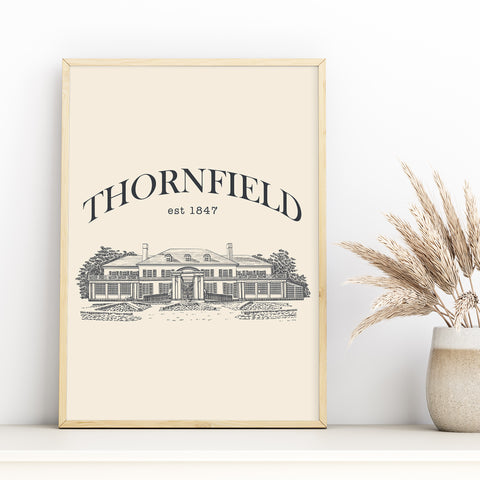 Thornfield Jane Eyre print | Charlote Bronte poster Thornfield Jane Eyre print | Charlote Bronte poster