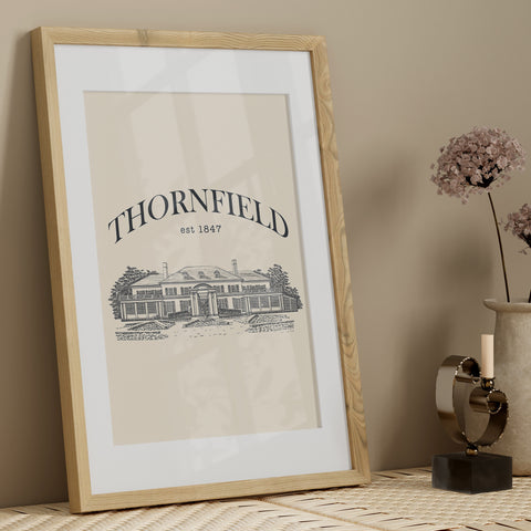 Thornfield Jane Eyre print | Charlote Bronte poster Thornfield Jane Eyre print | Charlote Bronte poster