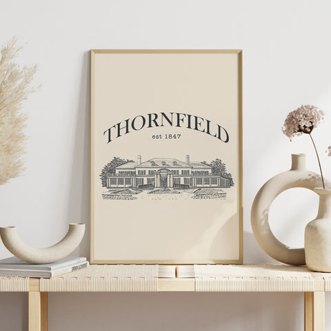 Thornfield Jane Eyre print | Charlote Bronte poster Thornfield Jane Eyre print | Charlote Bronte poster