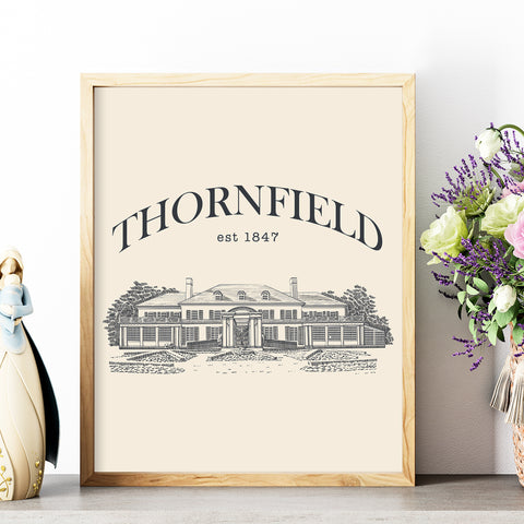 Thornfield Jane Eyre print | Charlote Bronte poster Thornfield Jane Eyre print | Charlote Bronte poster