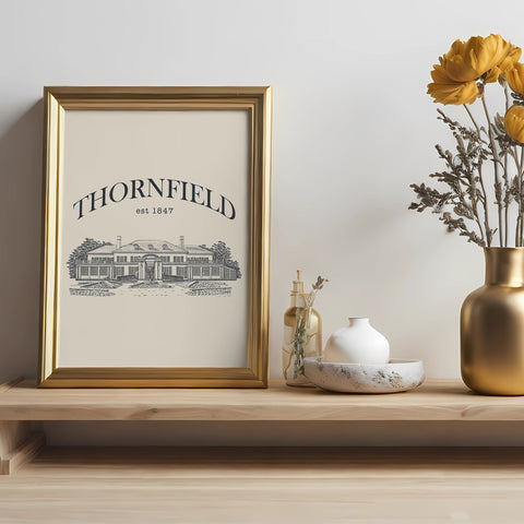 Thornfield Jane Eyre print | Charlote Bronte poster Thornfield Jane Eyre print | Charlote Bronte poster