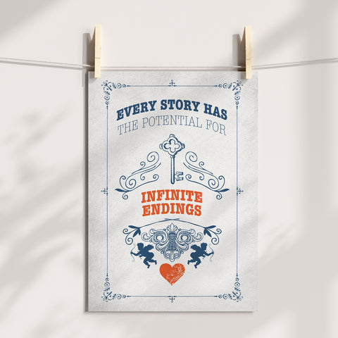 Every Story Has The Potencial For Infinite Endings print | Caraval & Once Upon A Broken Heart poster Every Story Has The Potencial For Infinite Endings print | Caraval & Once Upon A Broken Heart poster