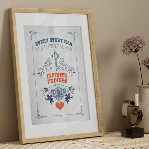 Every Story Has The Potencial For Infinite Endings print | Caraval & Once Upon A Broken Heart poster Every Story Has The Potencial For Infinite Endings print | Caraval & Once Upon A Broken Heart poster