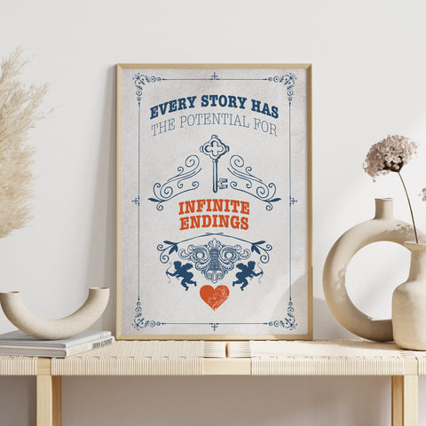 Every Story Has The Potencial For Infinite Endings print | Caraval & Once Upon A Broken Heart poster Every Story Has The Potencial For Infinite Endings print | Caraval & Once Upon A Broken Heart poster