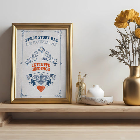Every Story Has The Potencial For Infinite Endings print | Caraval & Once Upon A Broken Heart poster Every Story Has The Potencial For Infinite Endings print | Caraval & Once Upon A Broken Heart poster