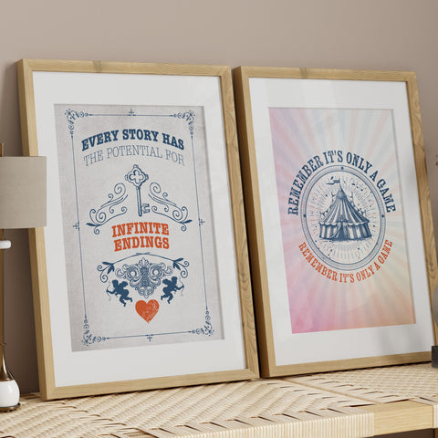 Every Story Has The Potencial For Infinite Endings print | Caraval & Once Upon A Broken Heart poster Every Story Has The Potencial For Infinite Endings print | Caraval & Once Upon A Broken Heart poster