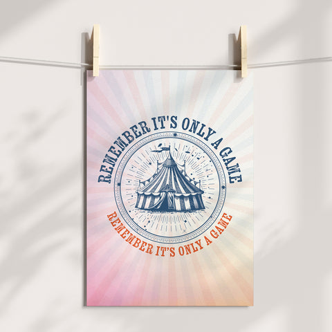Remember it's only a game print | Caraval & Once Upon A Broken Heart poster Remember it's only a game print | Caraval & Once Upon A Broken Heart poster