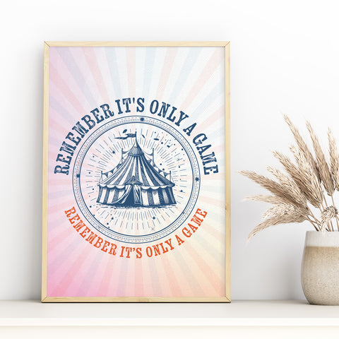 Remember it's only a game print | Caraval & Once Upon A Broken Heart poster Remember it's only a game print | Caraval & Once Upon A Broken Heart poster