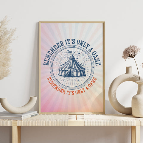 Remember it's only a game print | Caraval & Once Upon A Broken Heart poster Remember it's only a game print | Caraval & Once Upon A Broken Heart poster