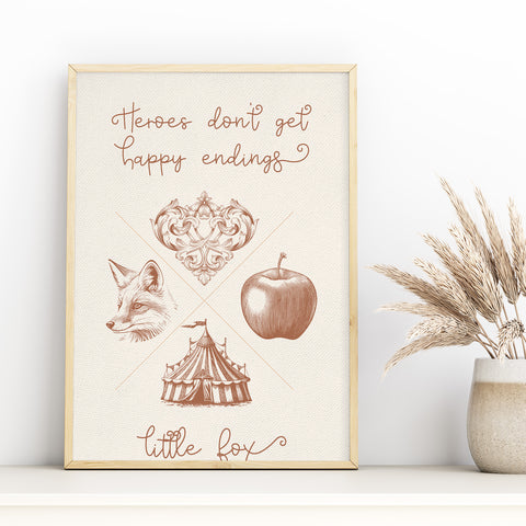 Little fox print | Caraval & Once Upon A Broken Heart poster Little fox print | Caraval & Once Upon A Broken Heart poster