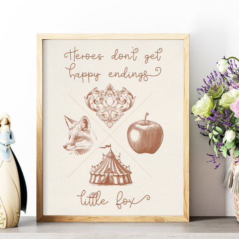 Little fox print | Caraval & Once Upon A Broken Heart poster Little fox print | Caraval & Once Upon A Broken Heart poster