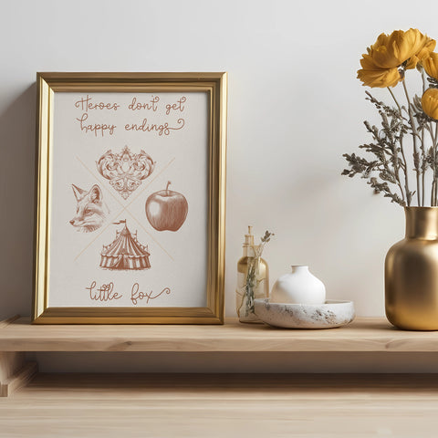 Little fox print | Caraval & Once Upon A Broken Heart poster Little fox print | Caraval & Once Upon A Broken Heart poster