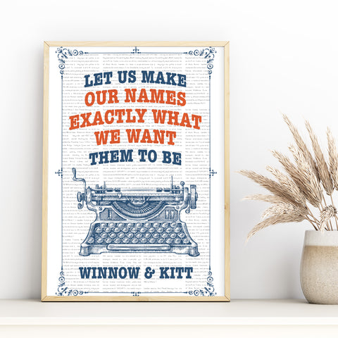 Winnow and Kitt print | Divine Rivals poster Winnow and Kitt print | Divine Rivals poster