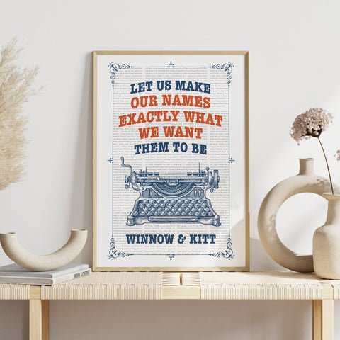 Winnow and Kitt print | Divine Rivals poster Winnow and Kitt print | Divine Rivals poster