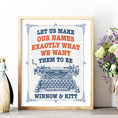 Winnow and Kitt print | Divine Rivals poster Winnow and Kitt print | Divine Rivals poster