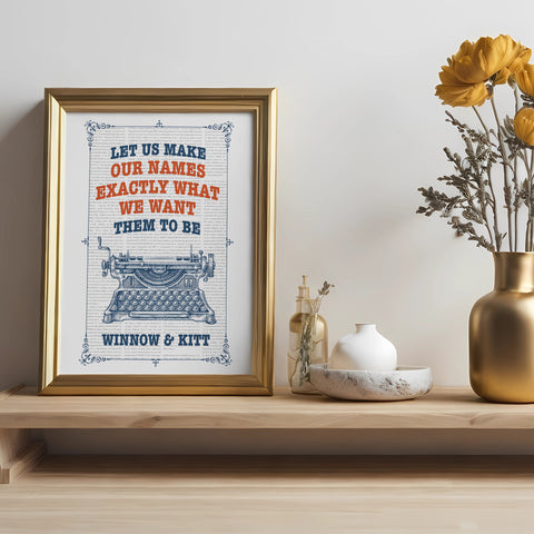 Winnow and Kitt print | Divine Rivals poster Winnow and Kitt print | Divine Rivals poster
