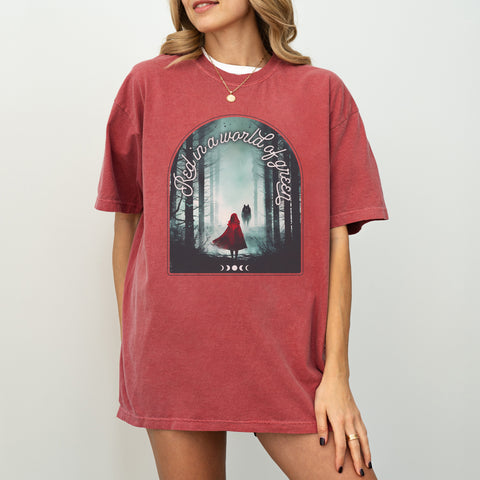 Red in a world of green - Little Red Riding Hood | Grim Brothers Fairy Tales Red in a world of green - Little Red Riding Hood | Grim Brothers Fairy Tales
