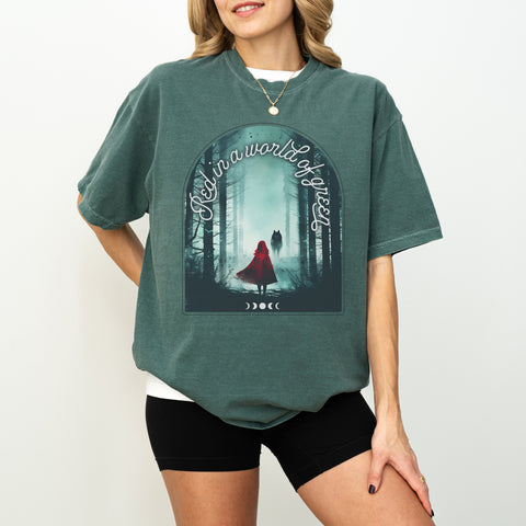 Red in a world of green - Little Red Riding Hood | Grim Brothers Fairy Tales Red in a world of green - Little Red Riding Hood | Grim Brothers Fairy Tales