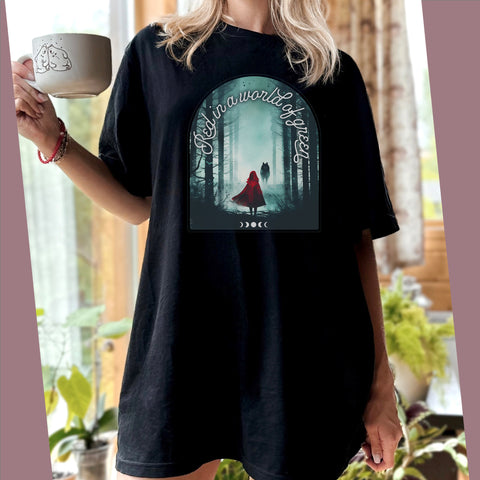Red in a world of green - Little Red Riding Hood | Grim Brothers Fairy Tales Red in a world of green - Little Red Riding Hood | Grim Brothers Fairy Tales