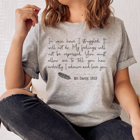 Pride and Prejudice - Elizabeth and Mr Darcy T-shirt | Jane Austen Pride and Prejudice - Elizabeth and Mr Darcy T-shirt | Jane Austen
