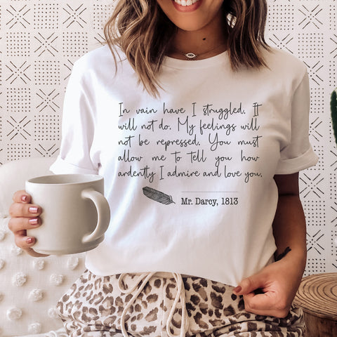 Pride and Prejudice - Elizabeth and Mr Darcy T-shirt | Jane Austen Pride and Prejudice - Elizabeth and Mr Darcy T-shirt | Jane Austen