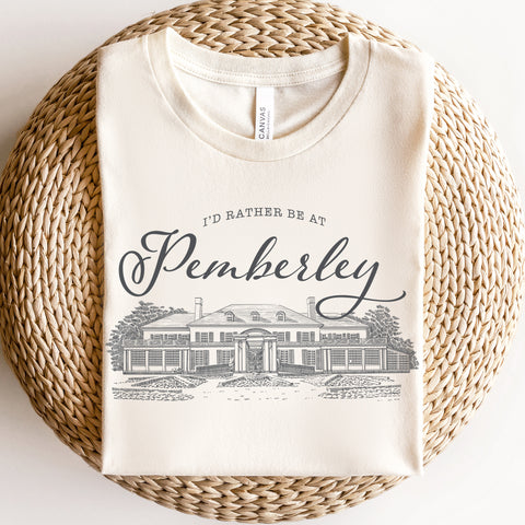 I'd rather be at Pemberley t-shirt Pride and Prejudice | Jane Austen I'd rather be at Pemberley t-shirt Pride and Prejudice | Jane Austen