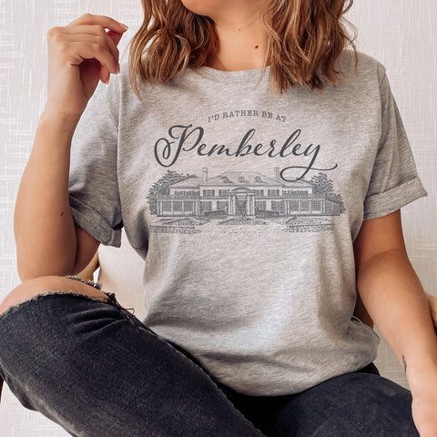 I'd rather be at Pemberley t-shirt Pride and Prejudice | Jane Austen I'd rather be at Pemberley t-shirt Pride and Prejudice | Jane Austen
