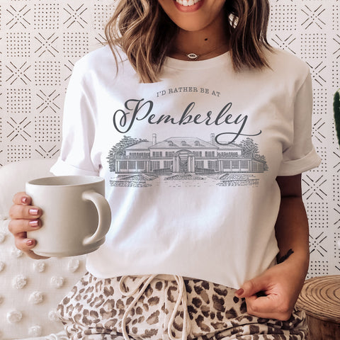 I'd rather be at Pemberley t-shirt Pride and Prejudice | Jane Austen I'd rather be at Pemberley t-shirt Pride and Prejudice | Jane Austen
