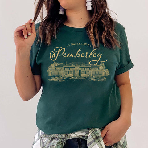 I'd rather be at Pemberley t-shirt Pride and Prejudice | Jane Austen I'd rather be at Pemberley t-shirt Pride and Prejudice | Jane Austen