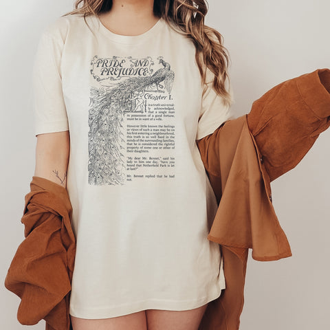 Pride and Prejudice Chapter One T-shirt | Jane Austen Pride and Prejudice Chapter One T-shirt | Jane Austen