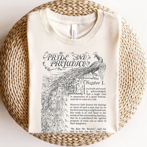 Pride and Prejudice Chapter One T-shirt | Jane Austen Pride and Prejudice Chapter One T-shirt | Jane Austen