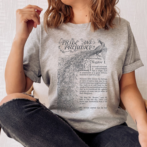 Pride and Prejudice Chapter One T-shirt | Jane Austen Pride and Prejudice Chapter One T-shirt | Jane Austen