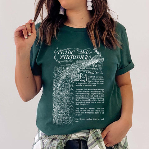 Pride and Prejudice Chapter One T-shirt | Jane Austen Pride and Prejudice Chapter One T-shirt | Jane Austen