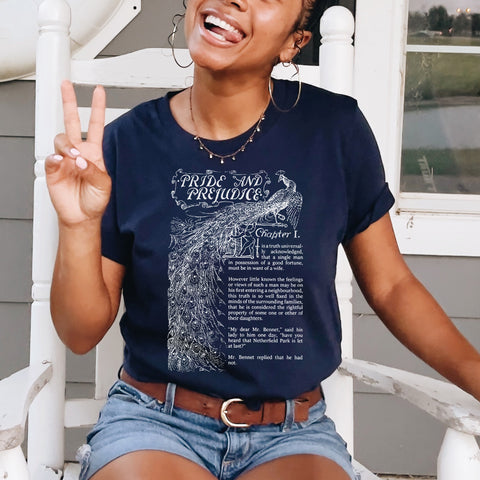 Pride and Prejudice Chapter One T-shirt | Jane Austen Pride and Prejudice Chapter One T-shirt | Jane Austen