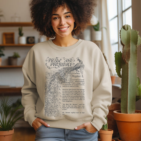 Pride And Prejudice Chapter One sweatShirt | Jane Austen Pride And Prejudice Chapter One sweatShirt | Jane Austen