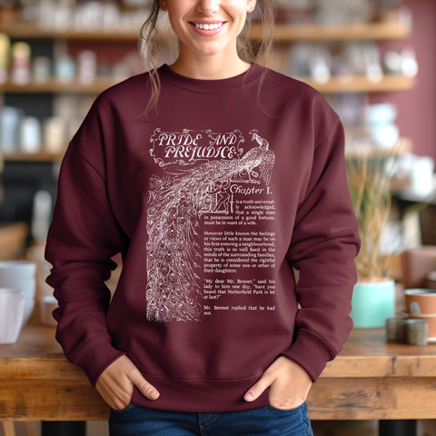 Pride And Prejudice Chapter One sweatShirt | Jane Austen Pride And Prejudice Chapter One sweatShirt | Jane Austen