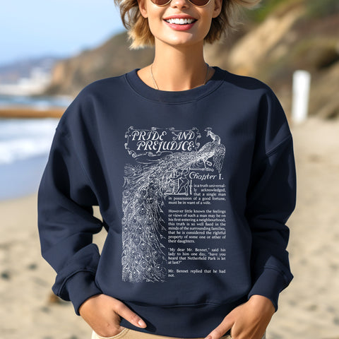 Pride And Prejudice Chapter One sweatShirt | Jane Austen Pride And Prejudice Chapter One sweatShirt | Jane Austen